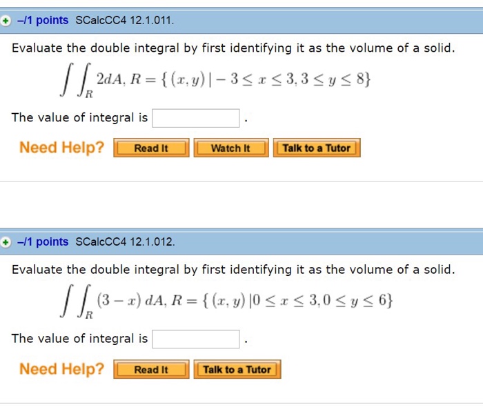 Solved Evaluate The Double Integral By First Identifying It