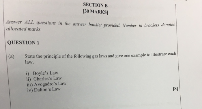 Solved SECTION B 30 MARKS Answer ALL questions in the answer | Chegg.com
