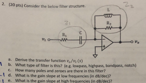 Solved 2. (20 pts) Consider the below filter structure. N a. | Chegg.com