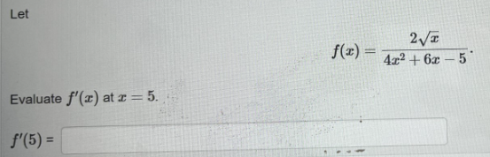 let f x )= 4x 2 8x 5