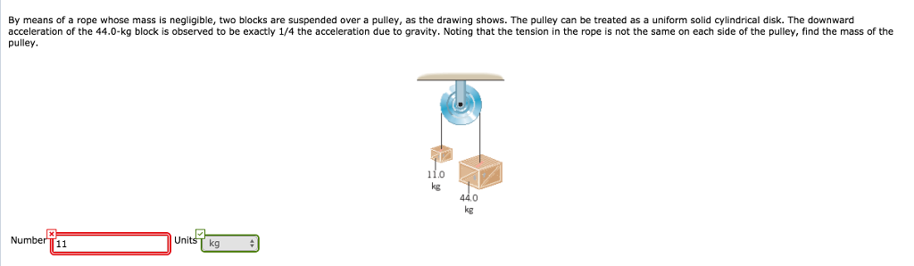 solved-pulley-by-means-of-a-rope-whose-mass-is-negligible-chegg