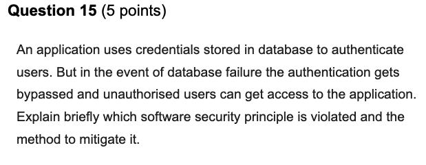 Solved An Application Uses Credentials Stored In Database To | Chegg.com