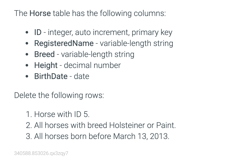 Solved 1. Inheritance I: Horses The following chart gives an