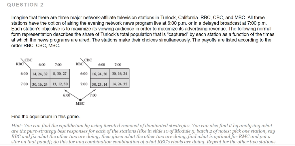 Solved QUESTION 2 Imagine that there are three major