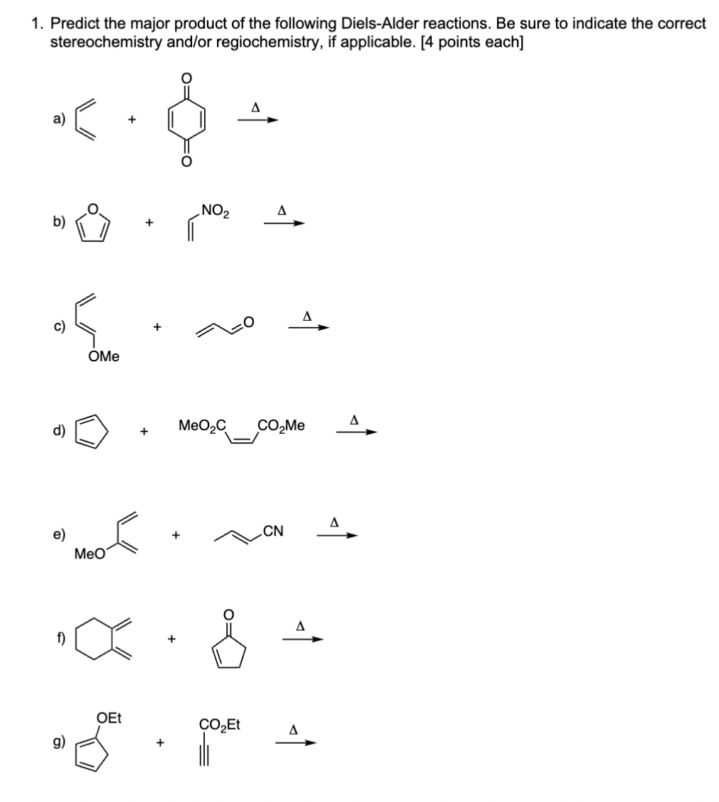 Solved Predict The Major Product Of The Following 4059