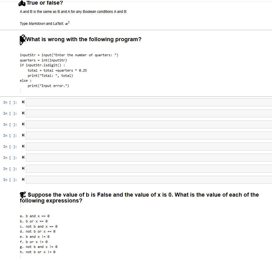 Solved True Or False? A And B Is The Same As B And A For Any | Chegg.com