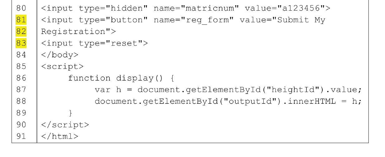 Solved Question 3: The JavaScript display function at line | Chegg.com