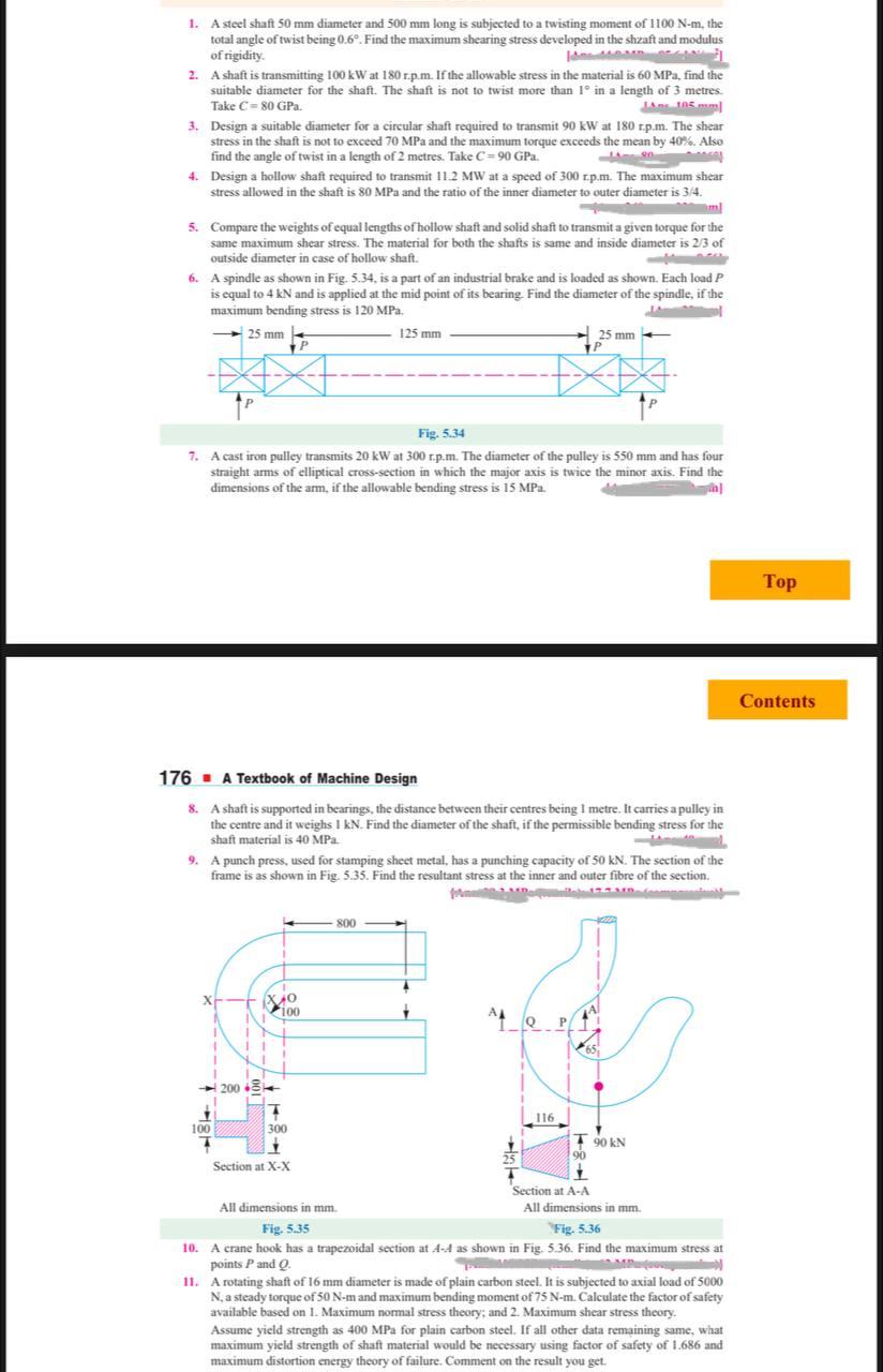 Solved 1. A steel shaft 50 mm diameter and 500 mm long is | Chegg.com