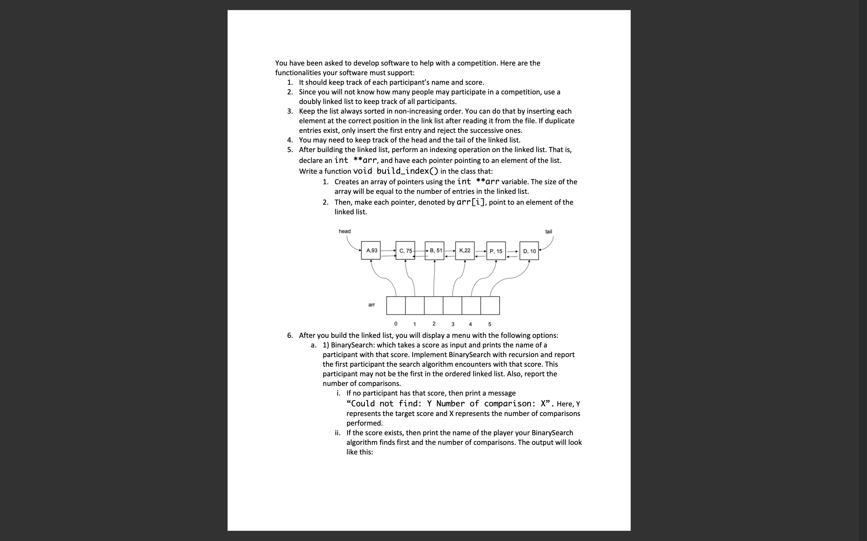 Solved You have been asked to develop software to help with | Chegg.com