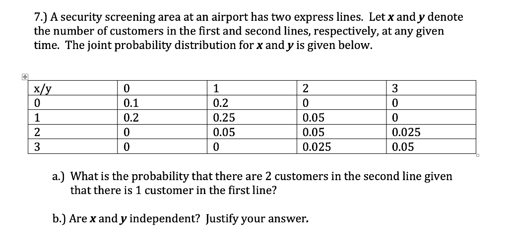 solved-7-a-security-screening-area-at-an-airport-has-two-chegg