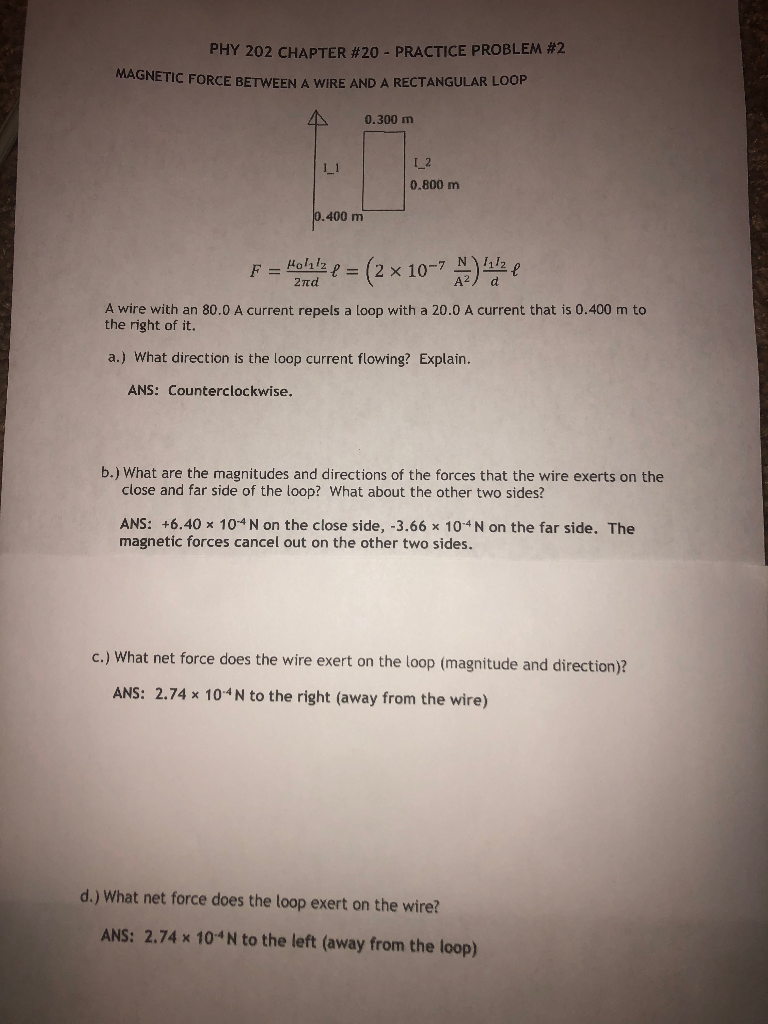 Solved PHY 202 CHAPTER #20 - PRACTICE PROBLEM #2 MAGNETIC | Chegg.com