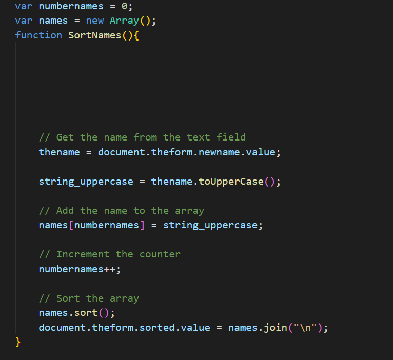 Solved Modify the sorting example (sort.js) to convert the | Chegg.com