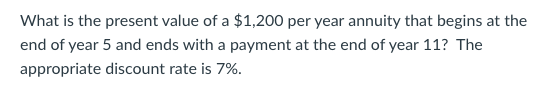 Solved What is the present value of a $1,200 per year | Chegg.com