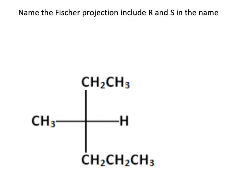 Solved Name the Fischer projection include R and S in the | Chegg.com