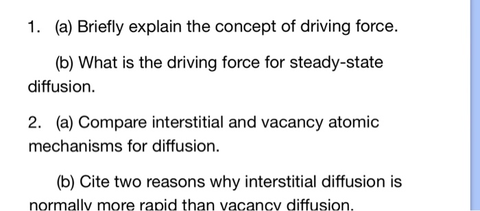 What Is The Driving Force For Steady State Diffusion