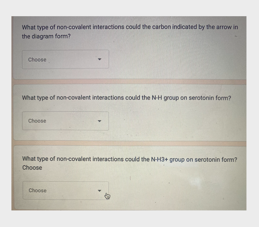 What type of non-covalent interactions could the carbon indicated by the arrow in the diagram form?

What type of non-covalen