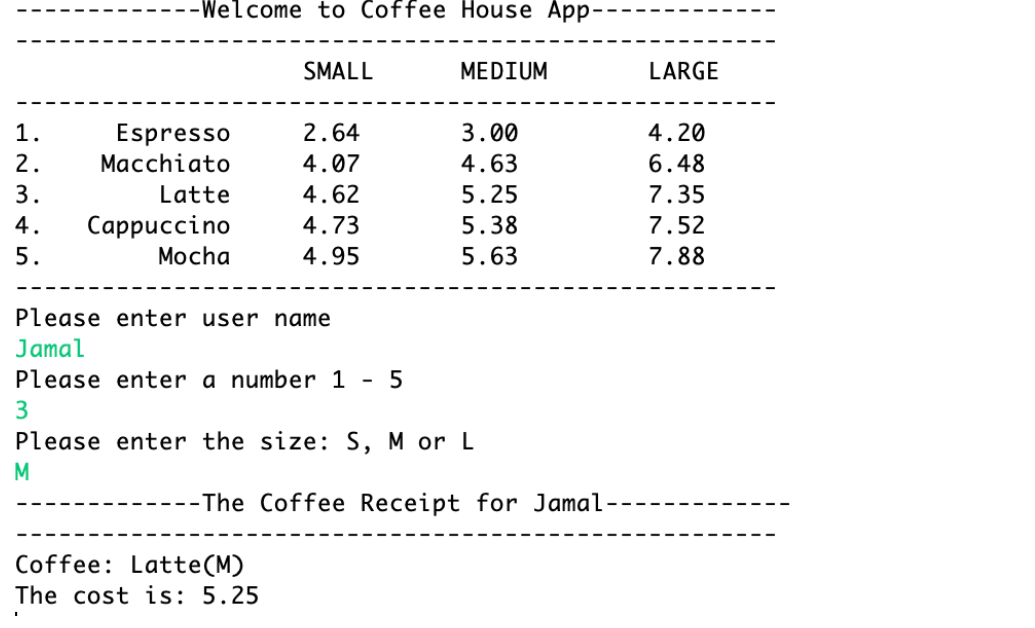Coffee Attributes Java Solved You need to create the six Java classes: Coffee, | Chegg.com