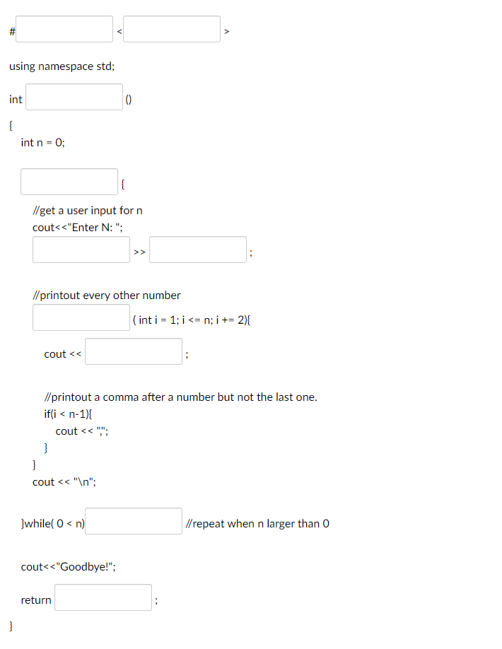 Solved C++ Programming: Problem Statement Output Numbers | Chegg.com