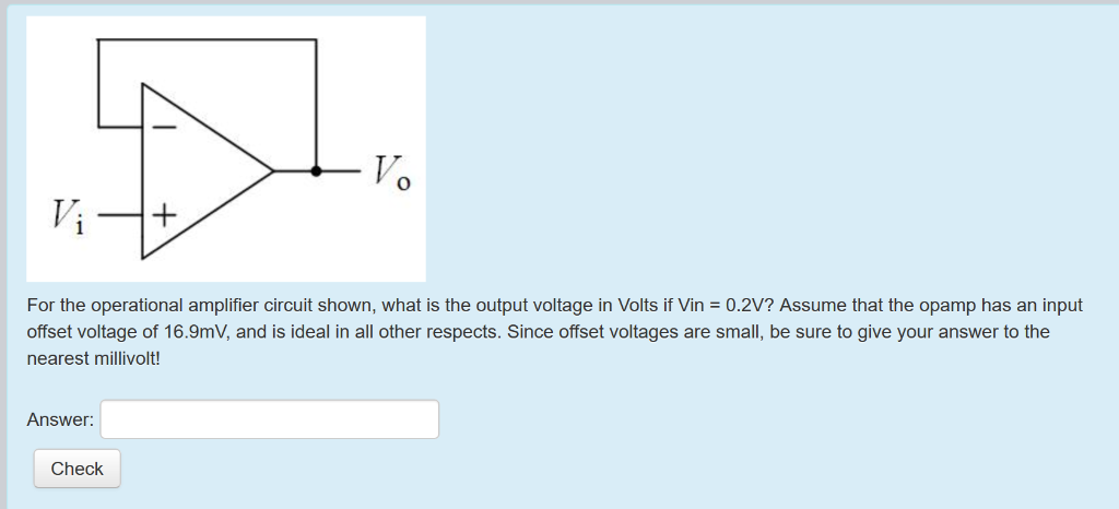 Solved 0 For the operational amplifier circuit shown, what | Chegg.com