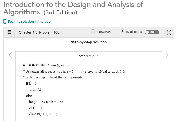 Solved Introduction To The Design And Analysis Of Algorithms 9930