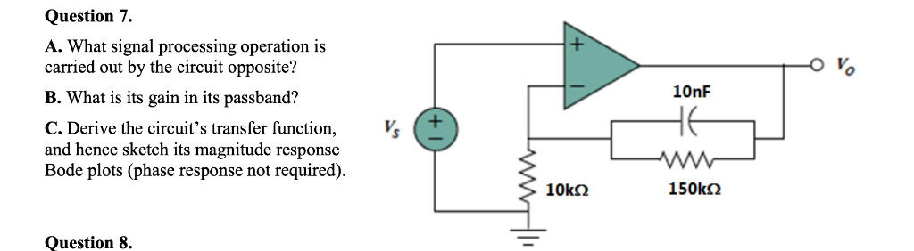 Solved Question 7. A. What Signal Processing Operation Is | Chegg.com