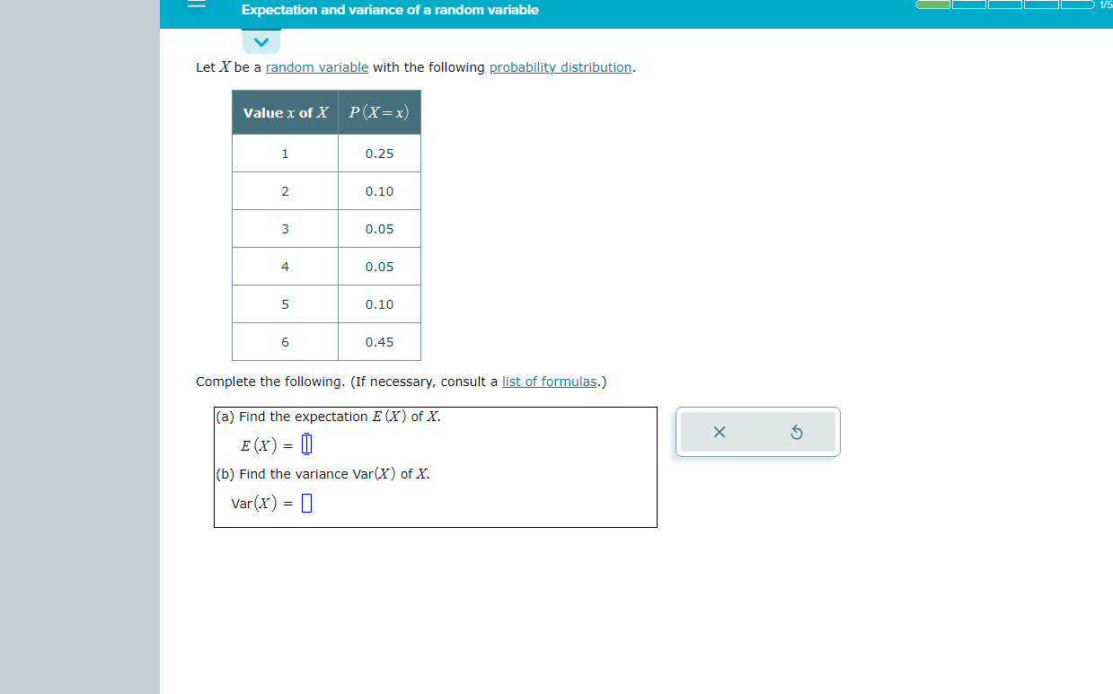 Solved Let X be a random variable with the following | Chegg.com