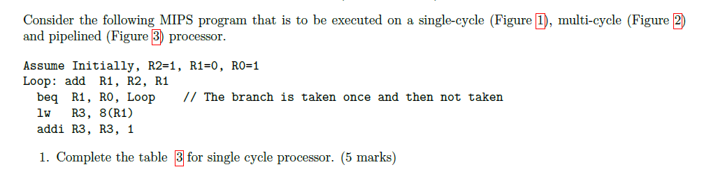 Solved Consider the following MIPS program that is to be | Chegg.com