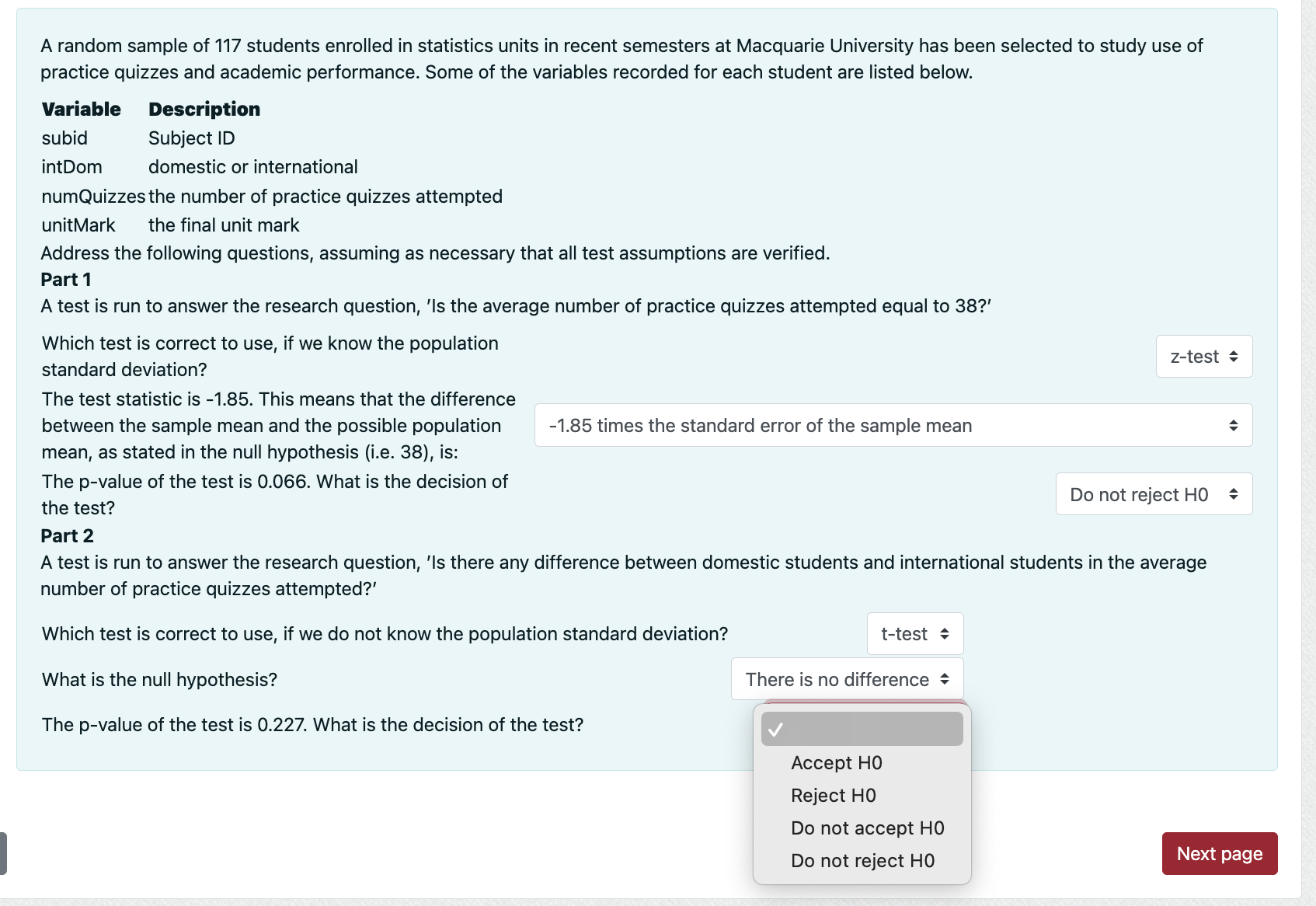 Solved A random sample of 117 students enrolled in | Chegg.com