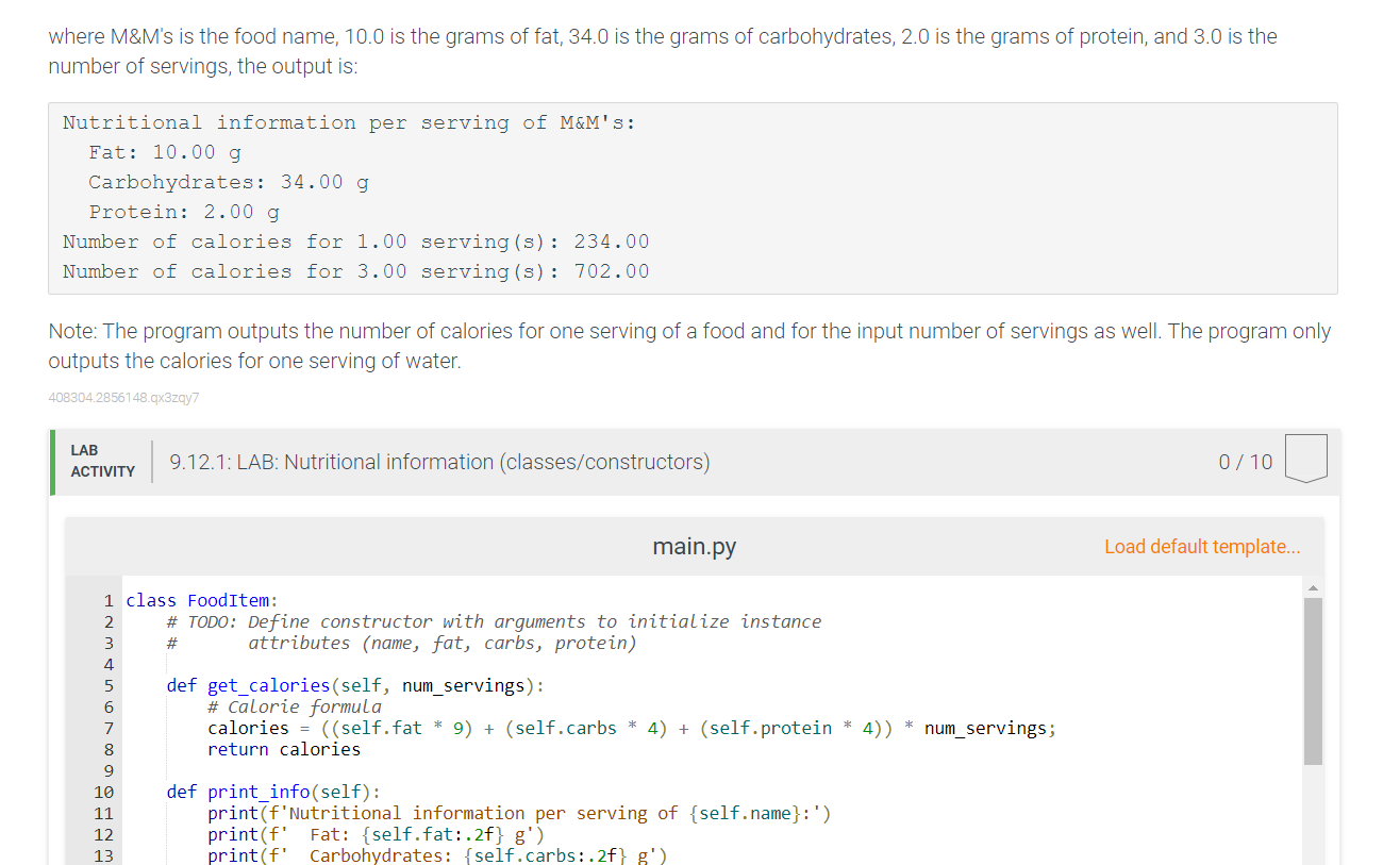 solved-complete-the-fooditem-class-by-adding-a-constructor-chegg