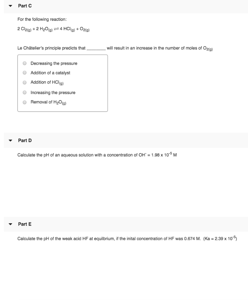 Solved Part A Consider the following equilibrium reaction 2