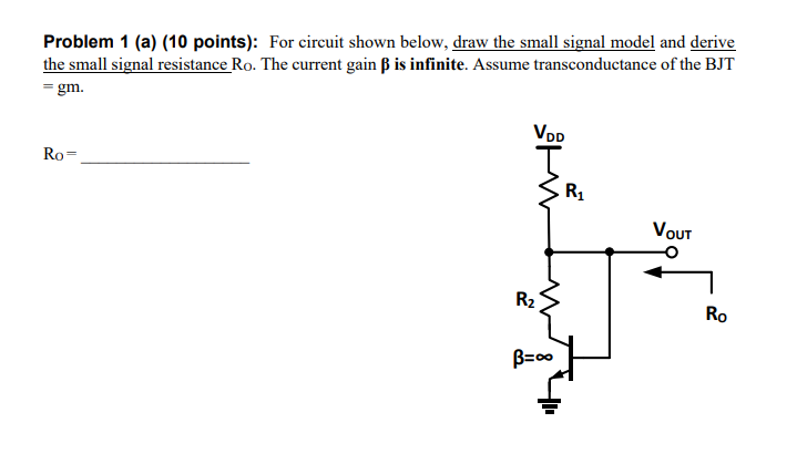 Solved Problem 1 (a) (10 Points): For Circuit Shown Below, | Chegg.com