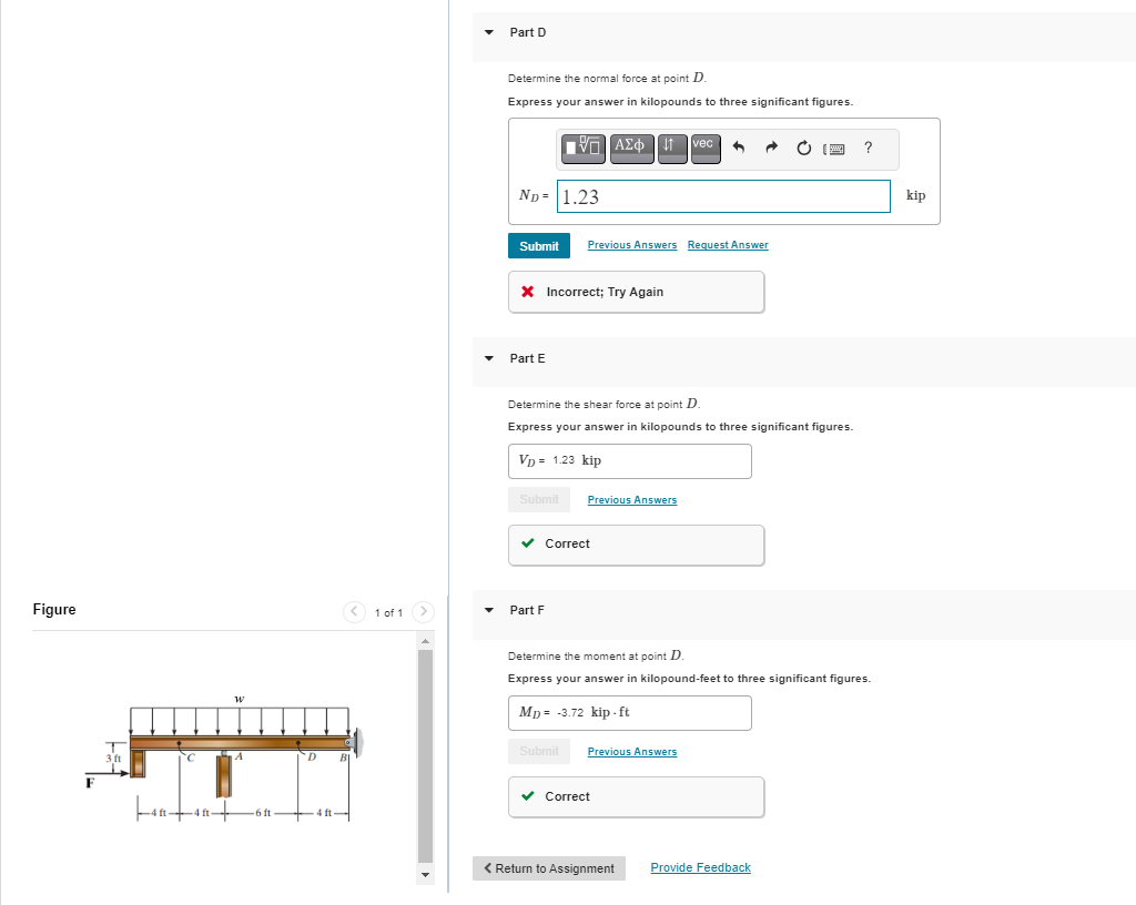 Solved The beam is supported at A and B as shown in (Figure | Chegg.com