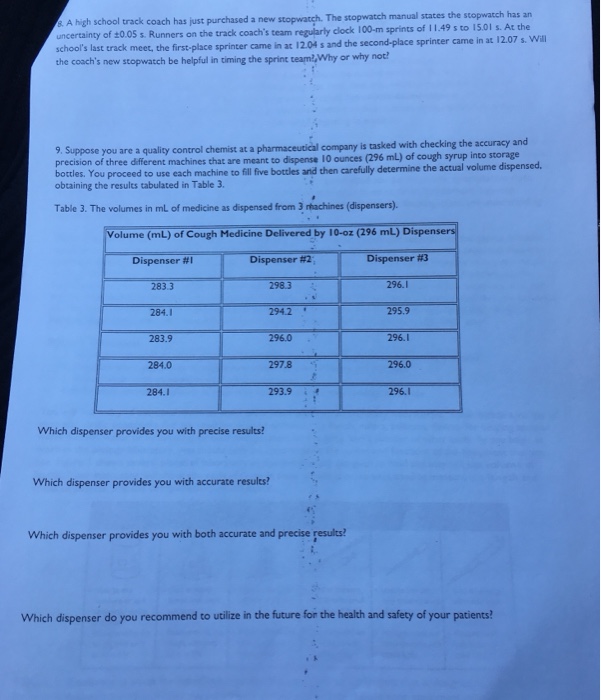 Solved 8 A high school track coach has just purchased a new