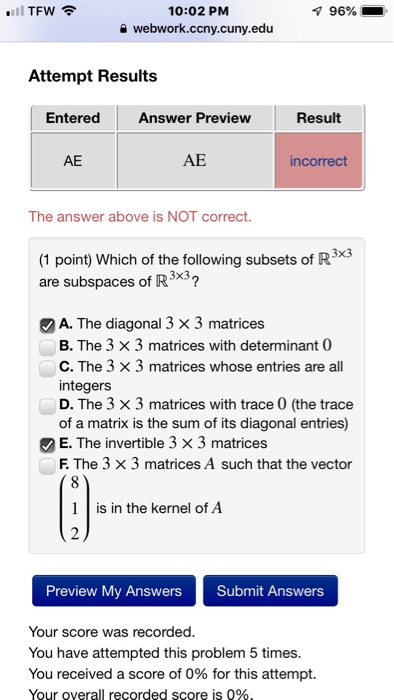 Solved 10:02 PM a webwork.ccny.cuny.edu .11 TFw令 Attempt | Chegg.com