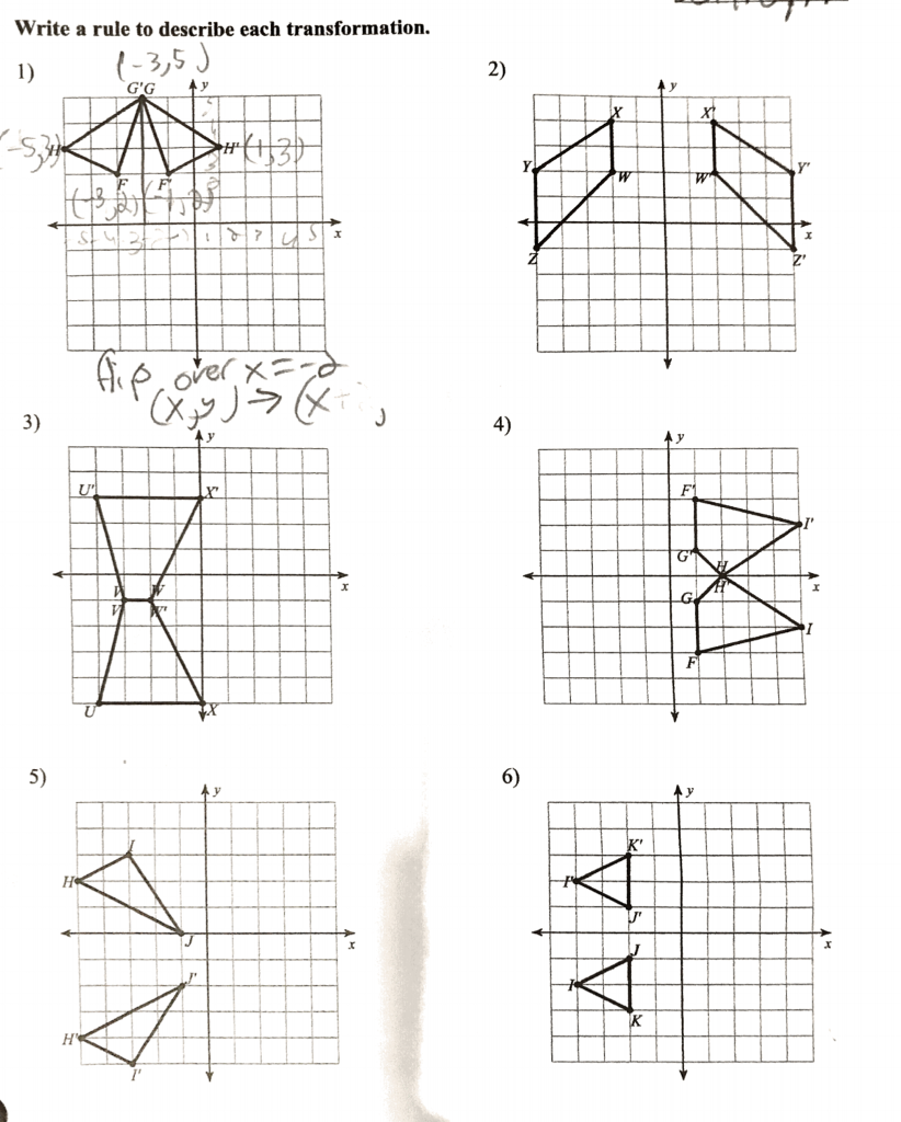 Solved Write a rule to describe each transformation. 2) G'G | Chegg.com