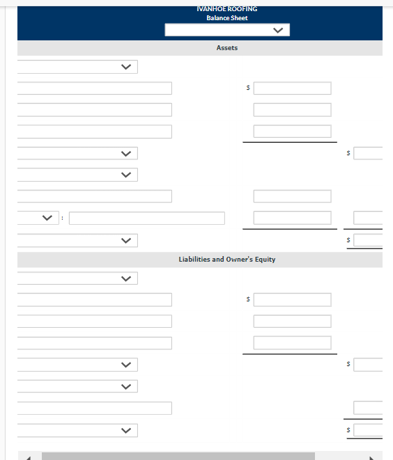 Solved Ivanhoe Roofing Worksheet For the Month Ended March | Chegg.com