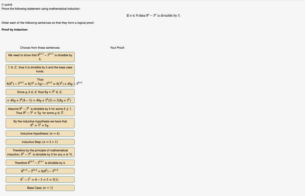 Solved (1 Point) Prove The Following Statement Using | Chegg.com