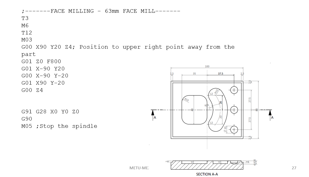 Solved I need CNC milling G-code for given pdf. Please use | Chegg.com