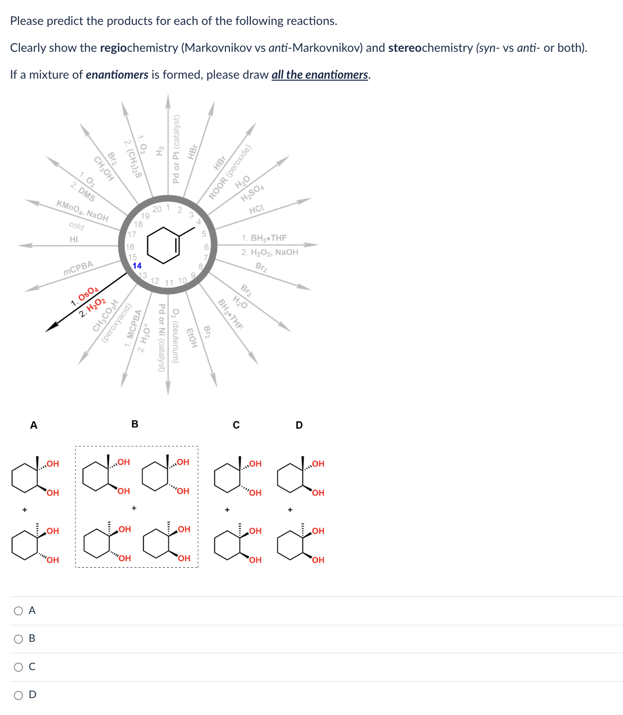 Solved Please Predict The Products For Each Of The Following Chegg Com