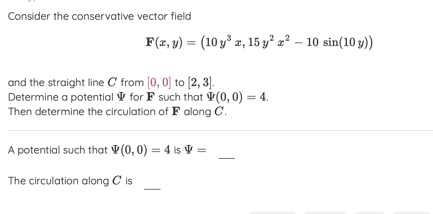 Solved Consider The Conservative Vector Field | Chegg.com