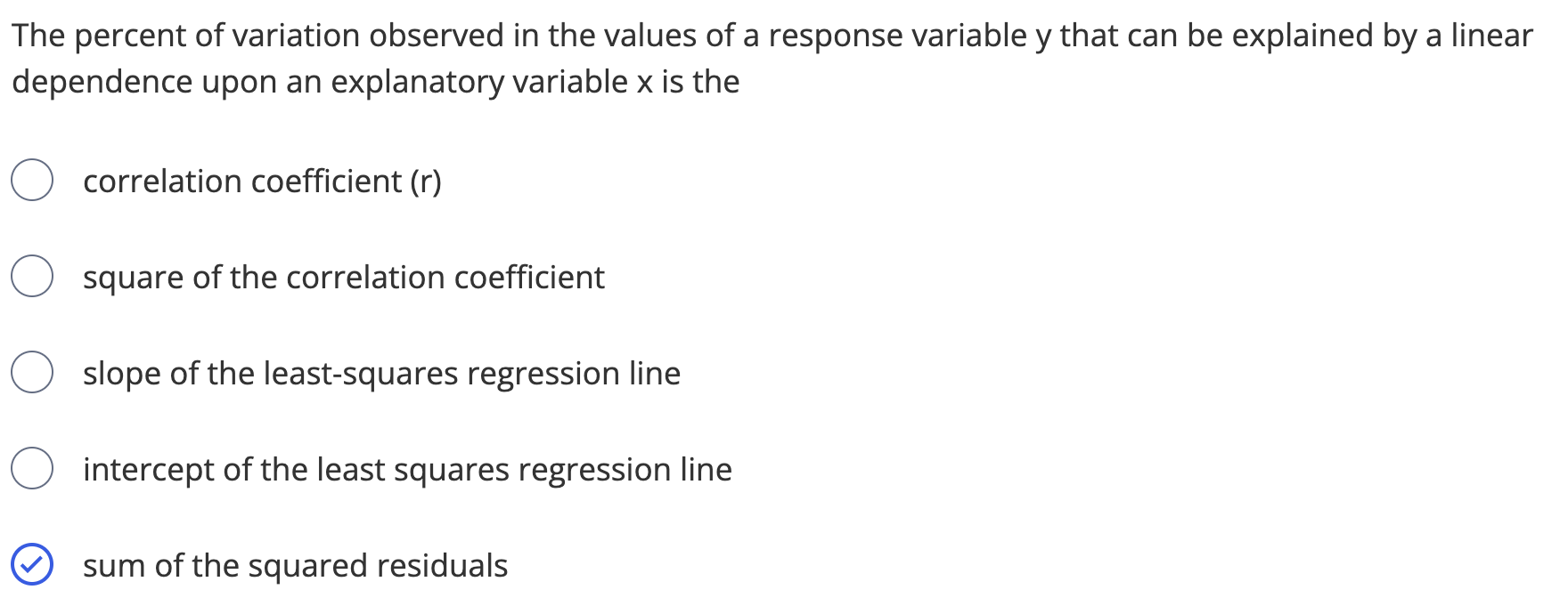 Solved The percent of variation observed in the values of a | Chegg.com