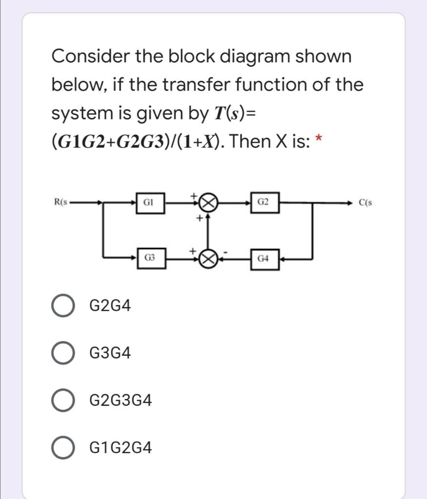 Solved Consider The Block Diagram Shown Below, If The | Chegg.com