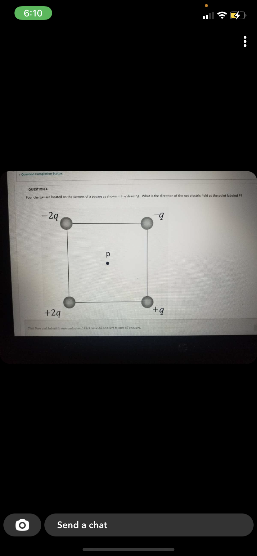Solved 6:10 : Question Completion Status: QUESTION 4 Four | Chegg.com