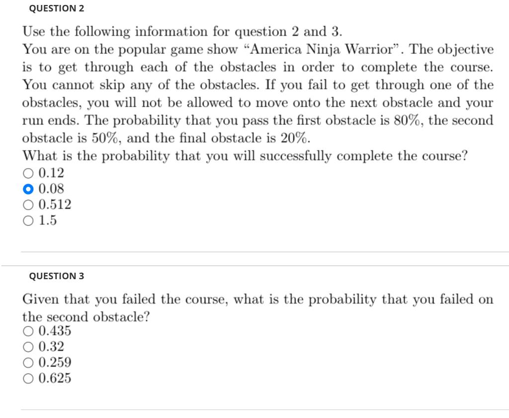 Solved QUESTION 2 Use the following information for question | Chegg.com
