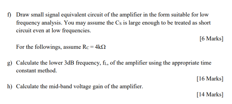 Solved Consider the amplifier circuit shown in Figure 1, | Chegg.com