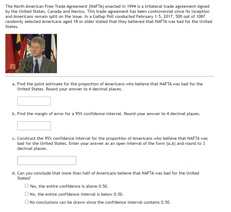 Solved The North American Free Trade Agreement NAFTA Chegg Com   PhpBtGBJS