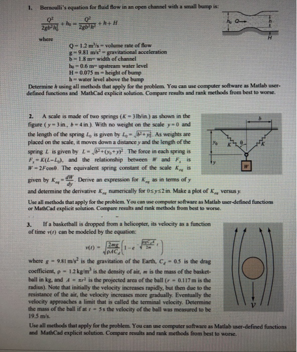 Bernoulli's equation for fluid flow in an open | Chegg.com