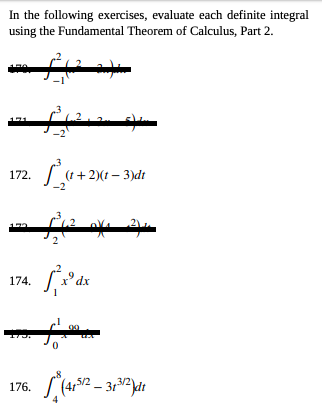 Solved In the following exercises, evaluate each definite | Chegg.com