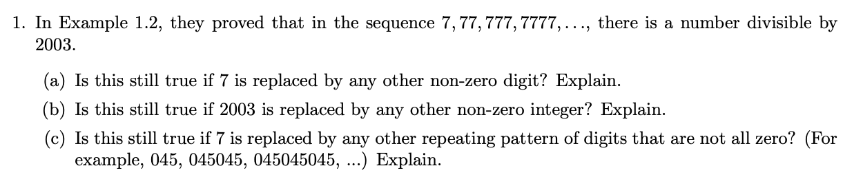 Solved In Example 1.2, they proved that in the sequence | Chegg.com