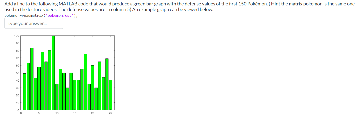 Solved Add a line to the following MATLAB code that would | Chegg.com